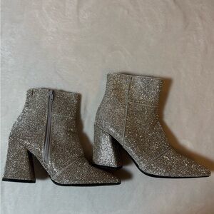 Silver Ankle Boots